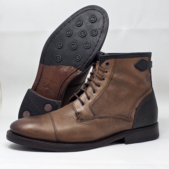 Ted Baker Other - Ted Baker Brown Comptan Leather Derby Boots Shoe Mens UK 9 US 10 EU 43 Pre-owned